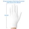 30 Pcs White Cotton Gloves for Dry Hands Moisturizing Eczema Overnight, Men and Women Stretchable Cloth White Gloves for Coin Jewelry Silver Inspection Halloween view 4