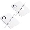 2 Pcs Stainless Steel Cosmetic Makeup Palette, Professional Cosmetic Mixing Makeup Palette Spatula Makeup Artist Tool, Beauty Salon Color Cream Mixing Palette With A Spatula Makeup Nail Art Palette view 1