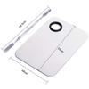 2 Pcs Stainless Steel Cosmetic Makeup Palette, Professional Cosmetic Mixing Makeup Palette Spatula Makeup Artist Tool, Beauty Salon Color Cream Mixing Palette With A Spatula Makeup Nail Art Palette view 4