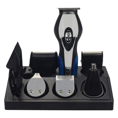 DOITOOL 1pc USB Charging Men Trimmer Set Multi-Function Hair Cutting Kit with Nose Hair Shaver and Precision Blades Compact Design for Travel Battery Operated Black