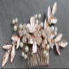 iluckin Rhinestone Wedding Hair Combs Leaves Design Crystal Bridal Hair Clips Alloy Hair Accessories for Women Rose Gold view 3