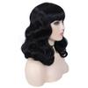 G&T Wig Rockabilly Vintage Wigs for Women, Short Black Wig with Bangs, Shoulder Length Heat Resistant Short Curly Bettie Page Wigs for Cosplay & Daily Use view 4