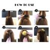 2Pcs Sponge Hair Pad Charming Bump It Up Volume Inserts Comb Base Bun Maker Do Beehive Hair Styler Insert Tool for Women Girl (Brown) view 3