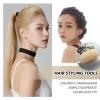 2Pcs Sponge Hair Pad Charming Bump It Up Volume Inserts Comb Base Bun Maker Do Beehive Hair Styler Insert Tool for Women Girl (Brown) view 4