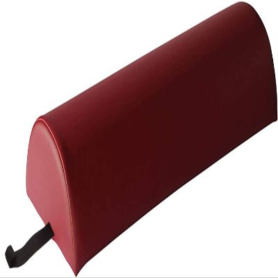 Therapists Choice 9" X-Large Half Round Semi-round pillow Cushion Massage Bolster 9"x26" (Burgundy)