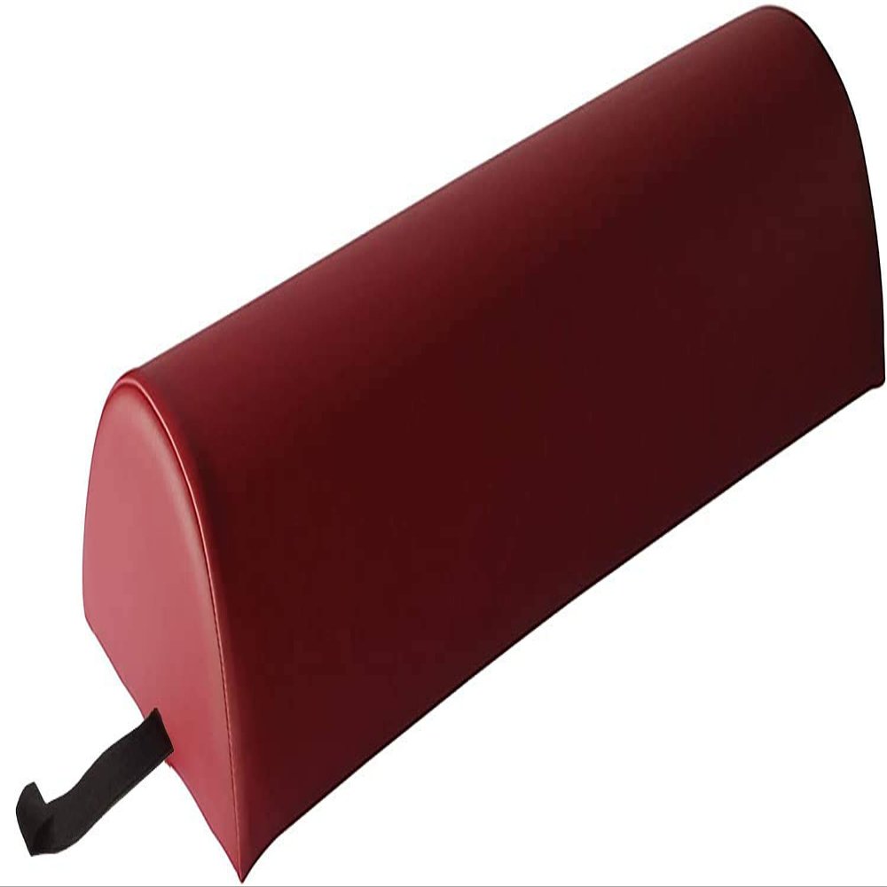 Therapists Choice 9" X-Large Half Round Semi-round pillow Cushion Massage Bolster 9"x26" (Burgundy)