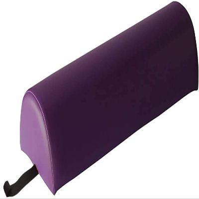 Therapists Choice 9" X-Large Half Round Semi-round pillow Cushion Massage Bolster 9"x26" (Purple)