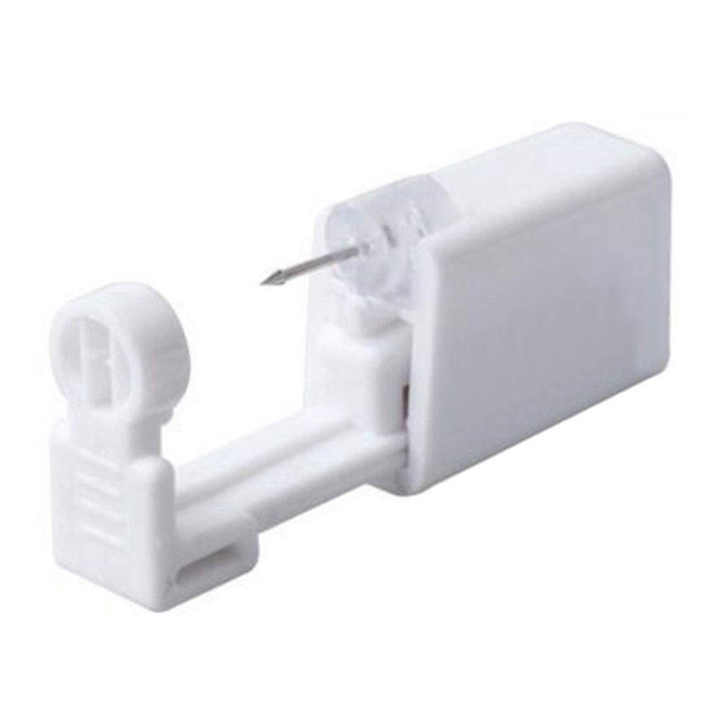 EJY Disposable Self Nose Piercing Device Disposable Self Ear Piercing Kit Tool with Rhinestones Stud,White Rhinestones