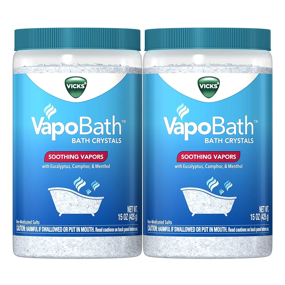Vicks 15 OZ Bath Salt, 2 count (Old Product)