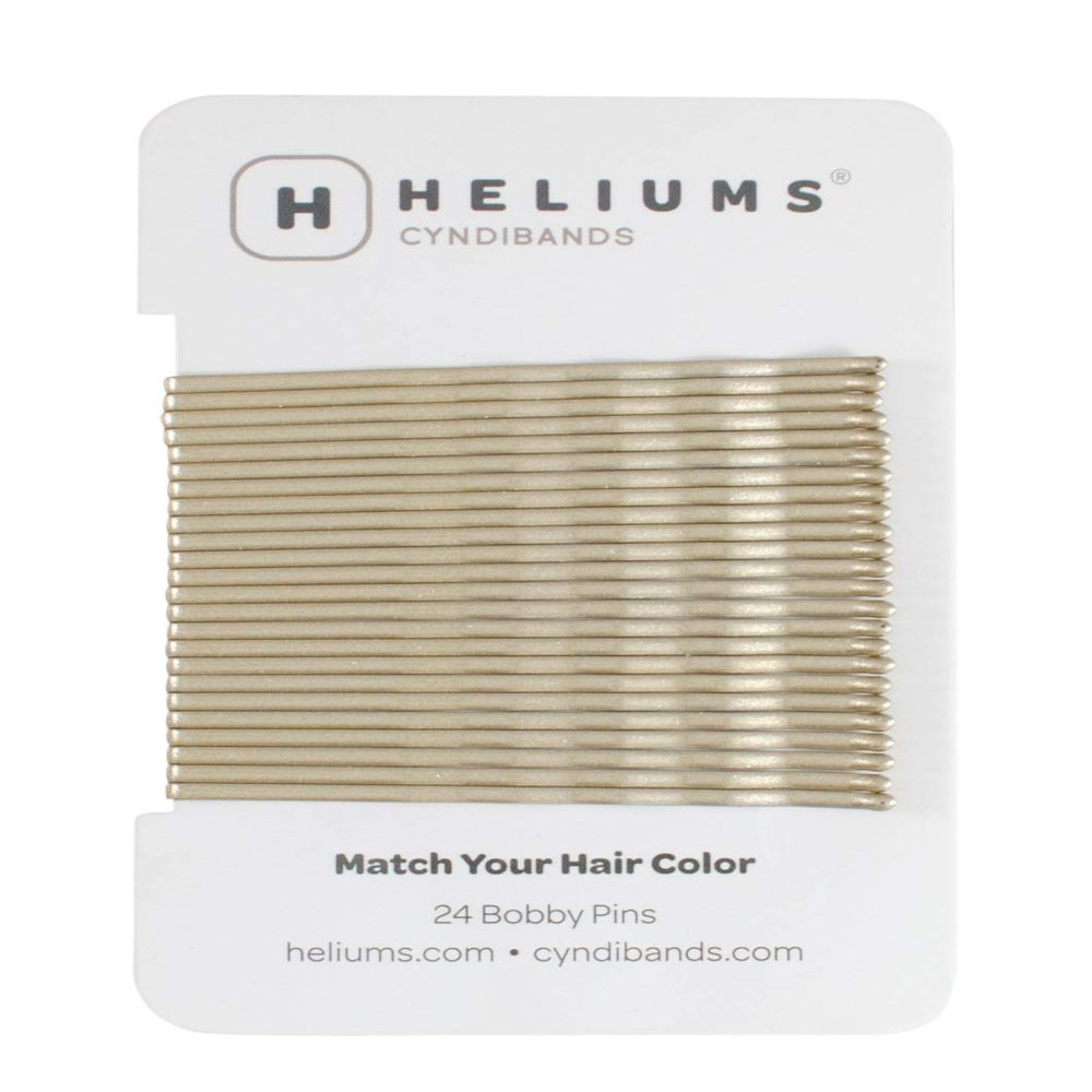 Heliums Large Bobby Pins - Light Ash Blonde - 2.5 Inch Extra Long Wavy Hair Pins - 24 Pack