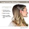 Heliums Large Bobby Pins - Light Ash Blonde - 2.5 Inch Extra Long Wavy Hair Pins - 24 Pack view 2
