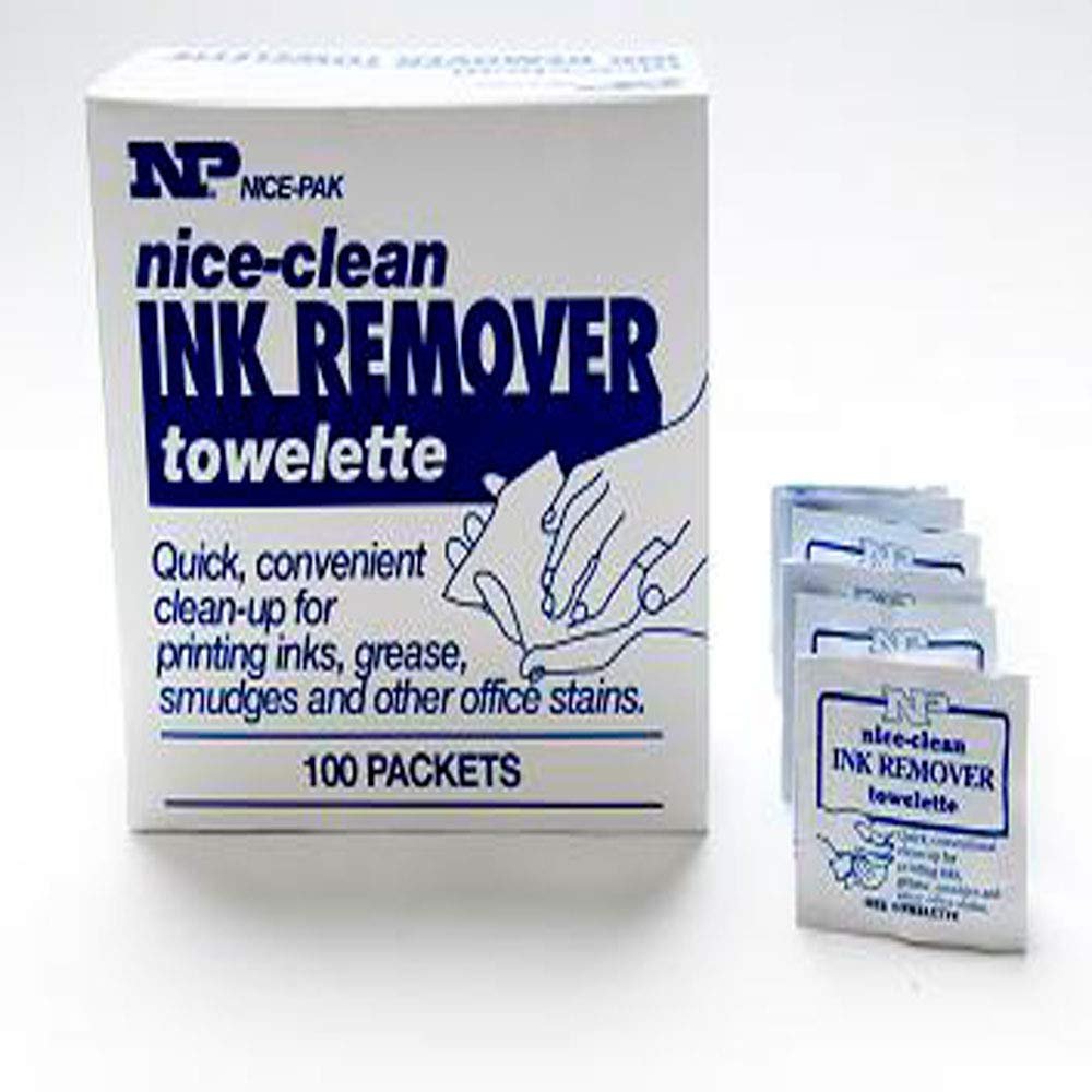 BankSupplies Disposable Towelettes - Individually Wrapped Wipes - Case of 100 - Ink & Stain Removal - Cleansing Hand Wipes - Saturated, Mildly Fragrant Cleansing Lotion