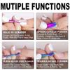 2PCS Metal Cuticle Pusher and Scraper (Chameleon/Rainbow), Colorful Nail Trimmer Cutter Stainless Steel Gel Scraper Tool, Polish Remover Peeler Salon Manicure Cleaner for Fingernail and Toenail view 2