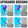 2PCS Metal Cuticle Pusher and Scraper (Chameleon/Rainbow), Colorful Nail Trimmer Cutter Stainless Steel Gel Scraper Tool, Polish Remover Peeler Salon Manicure Cleaner for Fingernail and Toenail view 3