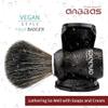 Anbbas Shaving Brush and Holder with Travel Case, Synthetic Badger Hair Ebony Handle Brush 3in1 Kit for Men view 2