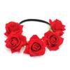 XZEN Diameter 7CM Simulation Flower Hair Band Single Side Velvet Rose Hair Accessories Bridal Headdress Hawaiian Holiday Christmas Wreath Women's Headband (red) view 1