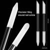 3 Pieces Glass Cuticle Pusher Cuticle Remover Glass Nail File Dual Ended Manicure Pedicure Tools for Nails Care(Transparent) view 3