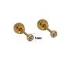 CHUANCI 2 Pack Anzero Ear Piercing Gun Disposable Ear Earring Stud Gun No Pain Ear Piercing Gun with Ball End (Gold,3mm Clear Zircon) view 2
