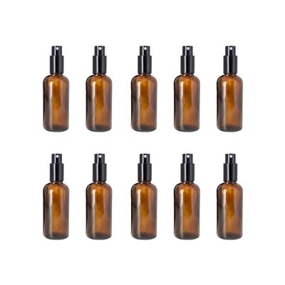 Beaupretty 10pcs Refillable Perfume Spray Bottle Brown Glass Travel Container for Cosmetics Atomizer for Fragrances Lightweight and Portable Design