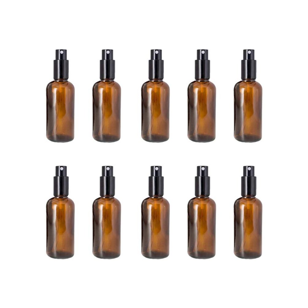 Beaupretty 10pcs Refillable Perfume Spray Bottle Brown Glass Travel Container for Cosmetics Atomizer for Fragrances Lightweight and Portable Design