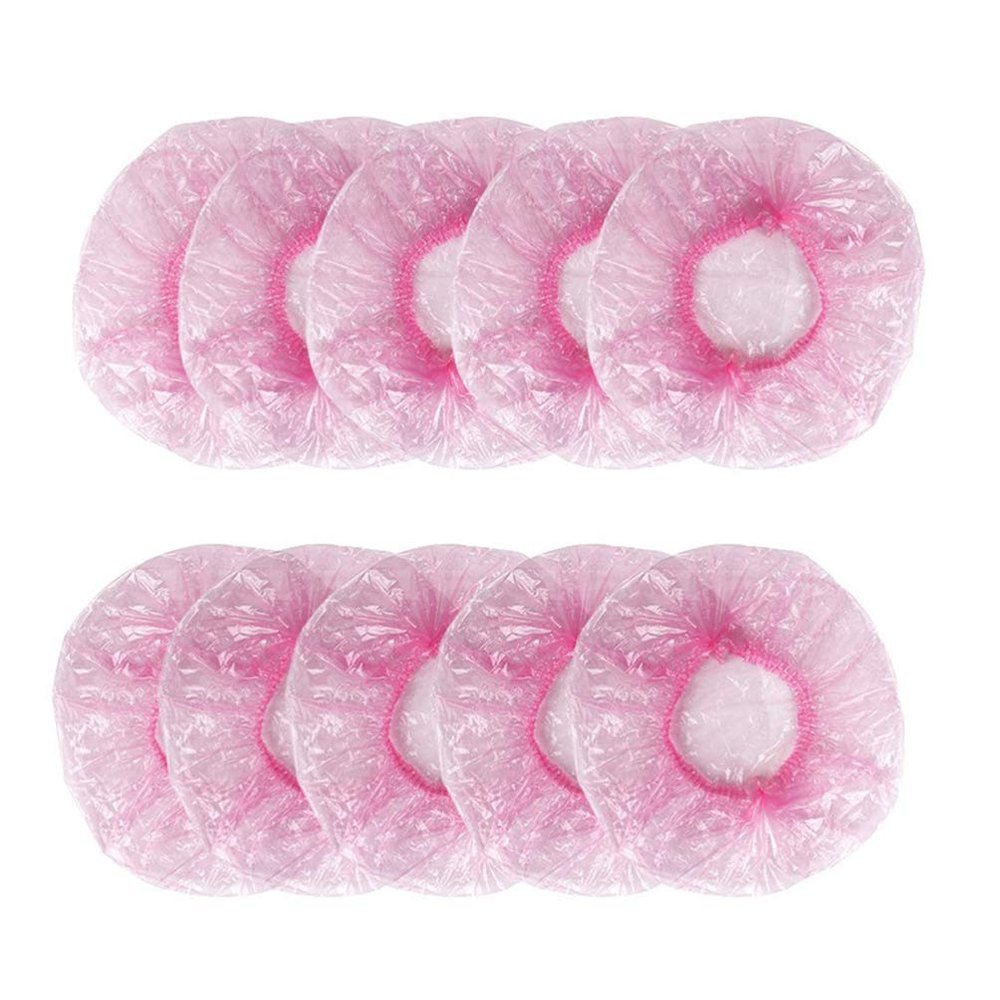 300pcs Cover Bathing Caps Elastic Shower Cap Bath Cap Shower Sleeve Shower Caps Shower Cap for Women Long Hair Disposable Hair Cap Hair Care Products Pink Bar Film