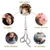 Kids Hair Cutting Scissors Set Professional 6.5 inch Saftey Round Head Hair cut Scissors Kit with Cutting Thinning Scissors Hairdressing Shears Set for Barber Salon red view 4
