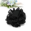 Ladiesway Large Chiffon Claw Clip Hair Bow | Large Size Black Fabric Ribbon Flower Rose | Claw Jaw Clamps Clips Accessories for Women & Girls Thick or Fine Hair view 3