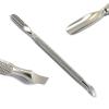 7Pcs Set Professional Manicure Pedicure Cuticle Pusher Nail Art Trimmer Knife Spoon Gouge view 2