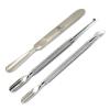 3Pcs Set Spoon Nail Gouge Cuticle Pusher Tools Nail Chisel Heavy Scoop Nail Cleaning Manicure Pedicure view 1