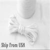 10-Yards 1/8 Inch Width Braided Elastic Band White Elastic String Heavy Stretch High Elasticity Elastic Band for Sewing Craft DIY - JJCUTIES (White 10 yrds) view 2