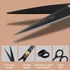 Premium Hand Forged Japanese Steel Hair Beard Mustache Scissors Cut Trim Groom Facial Hair Bangs (Black - 5.5") view 2