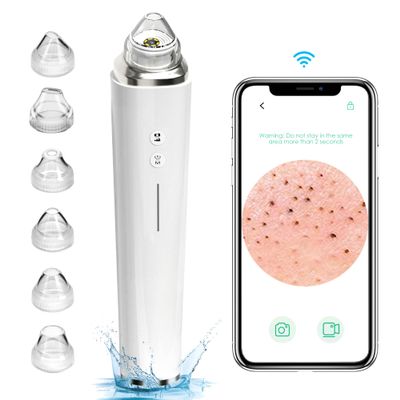 Blackhead Remover Pore Vacuum, [FDA Certification]  WiFi Visible Facial Pore Cleanser with HD Camera Pimple Acne Comedone Extractor Kit with 6 Suction Heads Electric Blackhead Suction Tool