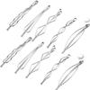 10 Pieces Metal Hair Clips Geometric Barrettes for Women Girls Hair Styling Pins Minimalist Decorative Wedding Dainty Accessories Headwear (Silver) view 1