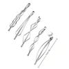 10 Pieces Metal Hair Clips Geometric Barrettes for Women Girls Hair Styling Pins Minimalist Decorative Wedding Dainty Accessories Headwear (Silver) view 2