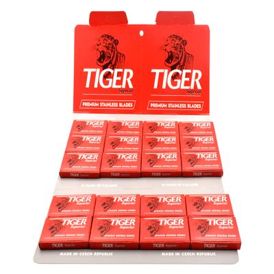 100 Tiger Superior Double Edge Razor Blades