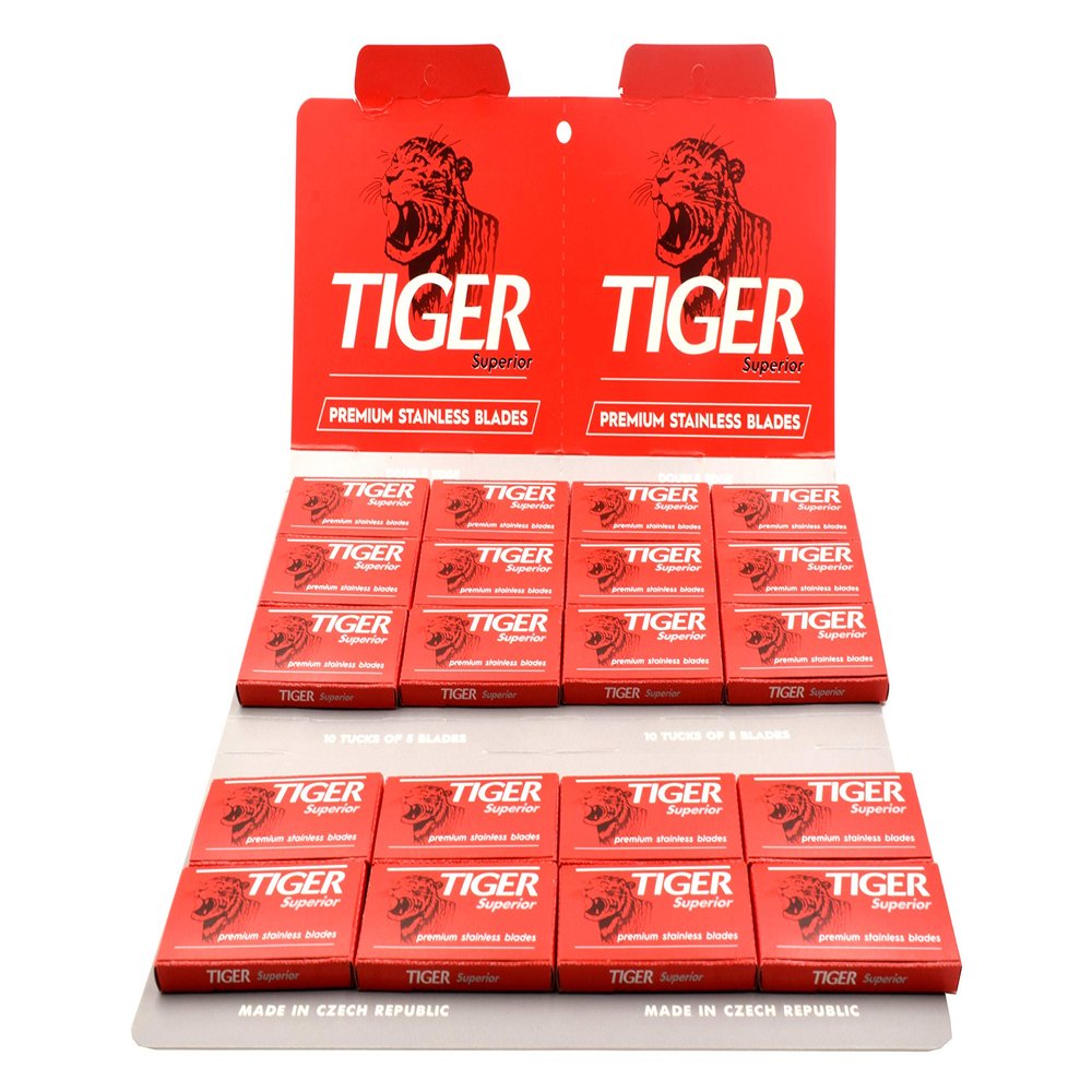100 Tiger Superior Double Edge Razor Blades