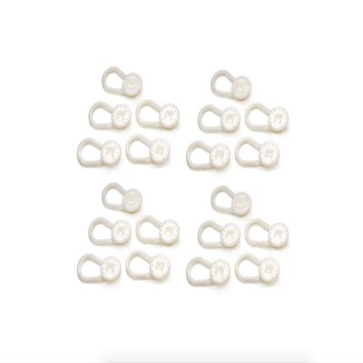 20 x Button Pant Extenders - Revives Your Whole Family's Clothes - Buttons On & Off In A Second - Perfect To Temporary Stretch Pants, Shorts & Skirts In The Stomach Area White