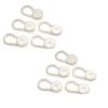 10 x Button Pant Extenders - Revives Your Family's Wardrobe - Buttons On & Off In A Second - Perfect To Temporary Stretch Pants, Shorts & Skirts In The Belly Area White view 1