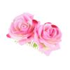 XZEN 2 Pcs Big Rose Flower Hair Side Comb Accessories For Women Girl Bridal Headdress (wine red+pink) view 3
