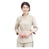 Beaupretty 1set Beige Beauty Technician Overalls for Spa and Salon Lightweight Pants Uniform for Hair Dyeing and Aesthetic Services Xxxl view 1