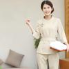 Beaupretty 1set Beige Beauty Technician Overalls for Spa and Salon Lightweight Pants Uniform for Hair Dyeing and Aesthetic Services Xxxl view 2