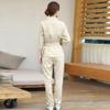 Beaupretty 1set Beige Beauty Technician Overalls for Spa and Salon Lightweight Pants Uniform for Hair Dyeing and Aesthetic Services Xxxl view 3