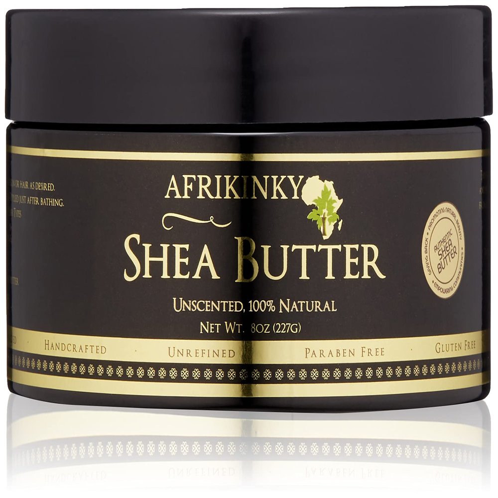AFRIKINKY Shea Butter -Unrefined Pure Raw Grade A Ivory Authentic 8oz  Skin Nourishing, Moisturizing