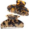 2 Pack Big Hair Claw Clips Tortoise Shell Nonslip Large Claw Clip For Women Celluloid Leopard Print Jaw Clips For Thick Hair view 1