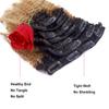 Afro Kinky Clip Ins Human Curly Hair Clip In Extensions 3C 4A 4B Natural Afro Kinkys Curly Hair Extensions Clip In For Black Women Two Tone Blound Ombre Full Head Afro Curly Clip Ins #1b/27 18 Inch view 4
