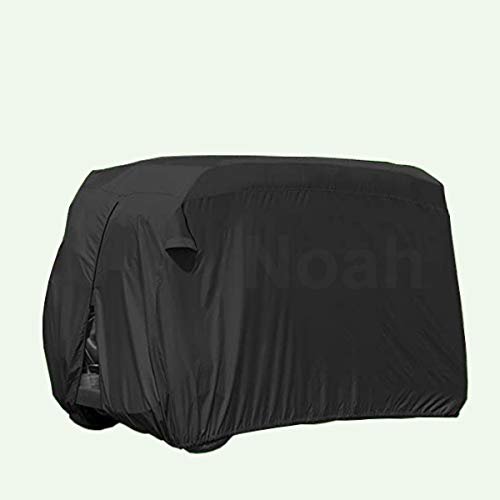 Deluxe Golf Cart Covers 4 Passenger, 420D 4 Seat Club Car Cover Waterproof Sunproof Dustproof Black XGF2H