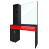 Artist hand Wall Mount Salon Station Barber Stations Styling Station Barber Beauty Spa Salon Equipment Set with Mirror,Left Shelf (Black/Red) view 1