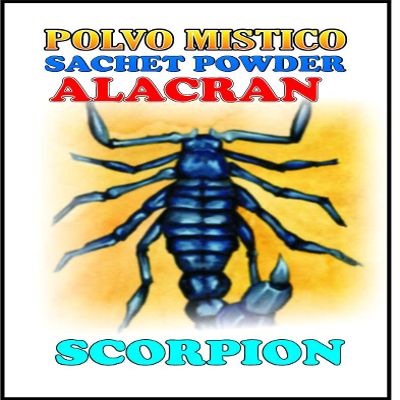 6 PIECES BRYBRADAN SCORPION POWDER/ALACRAN POLVO EN BOLSA 1/2 OZ 14 GR