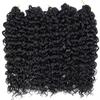 18inch Synthetic Deep Twist Crochet hair Bohemian Crochet Braids Natural Black Deep Wave Braiding hair Extensions (7Packs,1B) view 4
