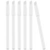 6 Pieces White Nail Pencils 2-In-1 Nail Whitening Pencils with Cuticle Pusher for French Manicure Supplies view 1